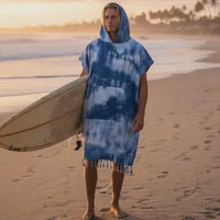 Umziehponcho 100% Baumwolle – Cyber Batik | Strand,Pool,Bad & Wellness