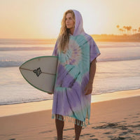 Mehrfarbiger Batik Umziehponcho – 100 % Baumwolle | Strand, Surf & Pool