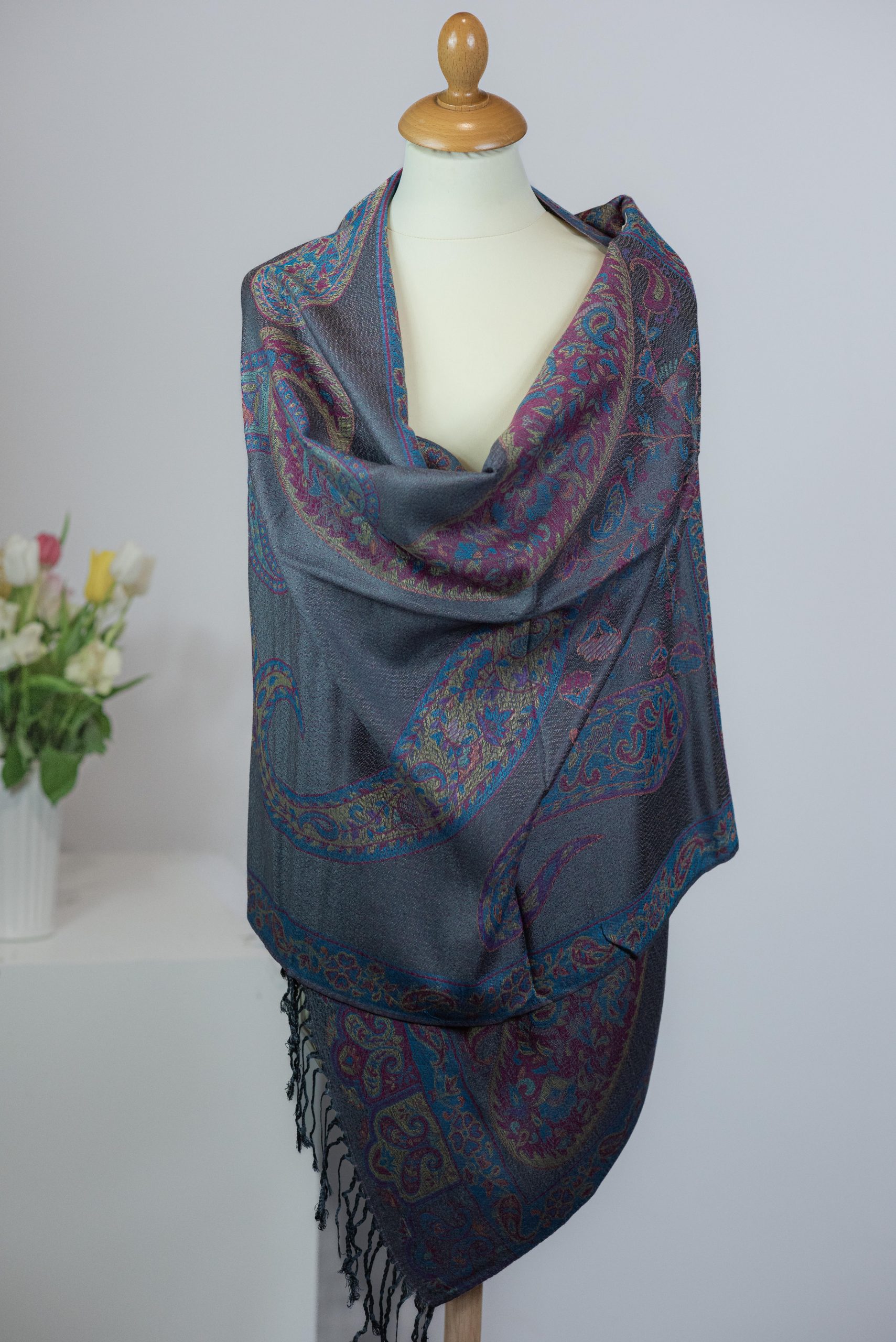 Schal, doppelseitig, Polyester, Kaschmir, Design, stilvoll, weich, warm, elegant, Mode, Accessoire, hochwertig, Winter, Damen, Herren, Geschenk