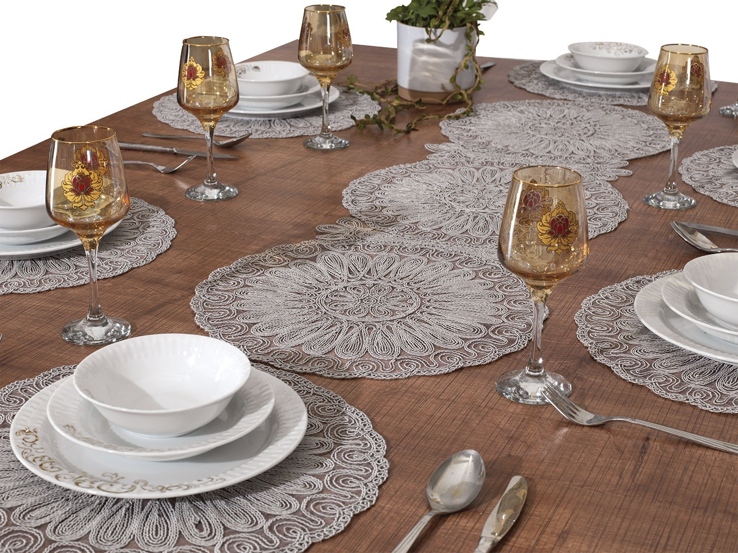 dining room set, amerikanisches servierteller, tischläufer, runner, decke,tischdecke, tischrunner,servierteller, tisch,