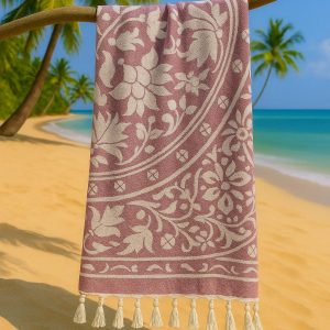 Hamamtuch Mandala Burgundy  -  Ideal für den täglichen Gebrauch