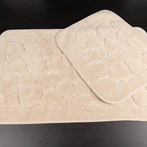 Exklusives  Badematte-Set Stone Pink – Weich, Saugfähig und Rutschfest