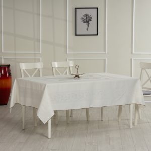 Tischdecke Jaquard Shal  Crem
