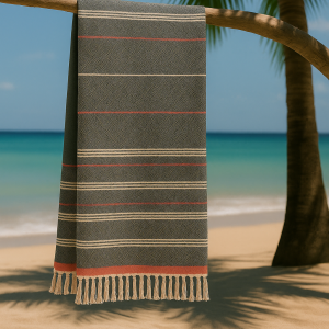 Strand-Sauna Tuch Diamond Black  Ideal für Strand, Sauna und Pool