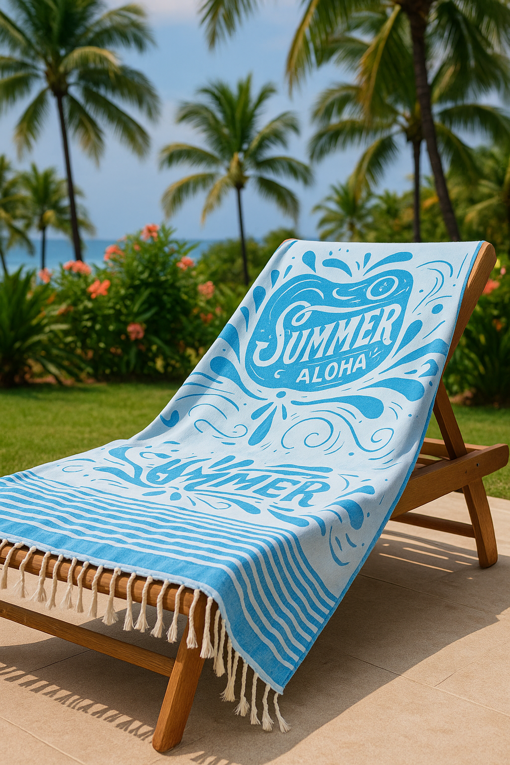 Hello Summer Blue Sezlongg