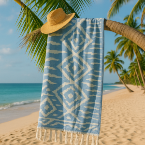 Strand-Sauna Tuch Native Beach Navy - Ideal für Strand, Sauna und Pool