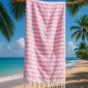 Strand-Sauna Tuch Royal Turkish Pink - Perfekt für Strand, Sauna und Pool