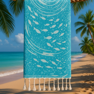 Strand-Sauna Tuch Ocean Turtle  Ideal für Strand, Sauna und Pool