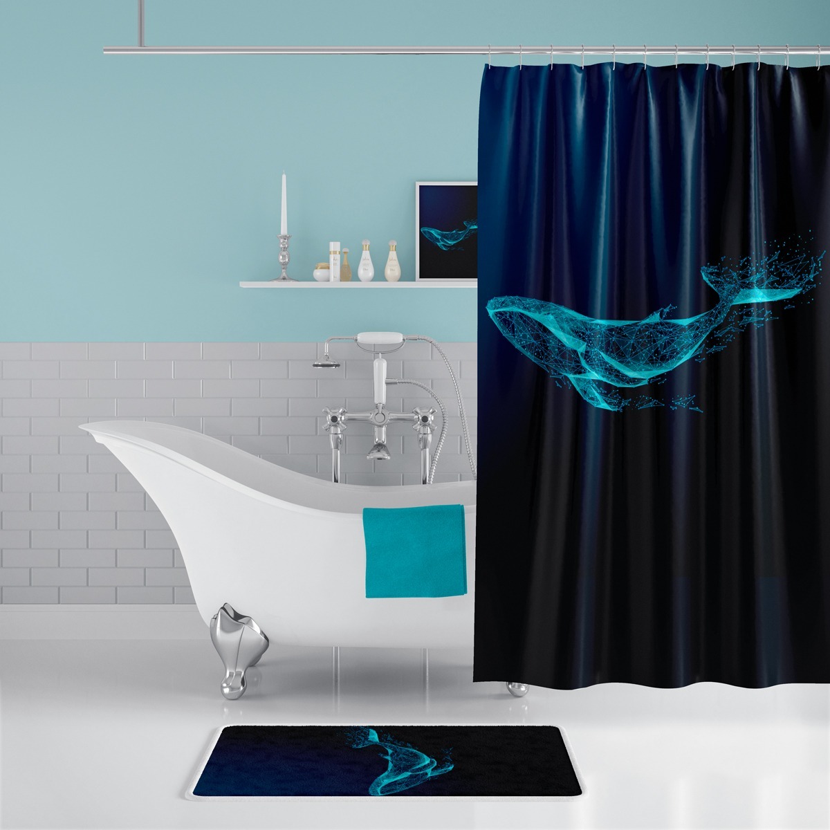 Badevorhang,badezimmer,duschen,günstig,bath curtain, baden,polyester