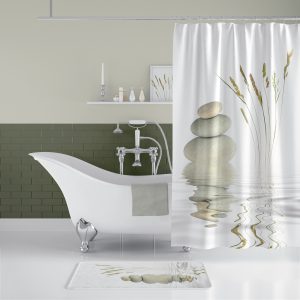 badevorhang,badezimmer,polyester,günstig, curtain, verschönern, duschen,baden,