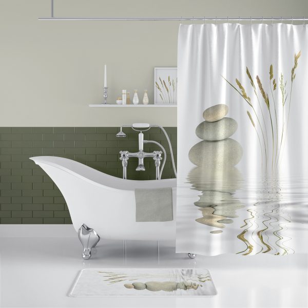 badevorhang,badezimmer,polyester,günstig, curtain, verschönern, duschen,baden,