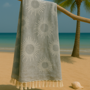 Strand-Sauna Tuch Sunbright Dark  Perfekt für Strand, Sauna und Pool