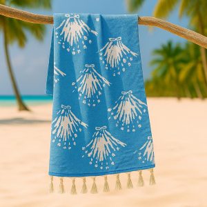 Strand-Sauna Tuch Pearls Bath Navy  Perfekt für Strand, Sauna und Pool