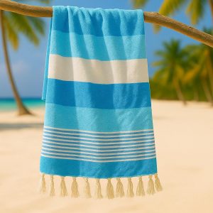 Strand-Sauna Tuch Hawaiian Pool  Blue Turquoise - Ideal für Strand, Sauna und Pool